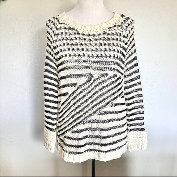 Sam Edelman Chunky Open Knit Loose Weave Sweater - Picture 3 of 10